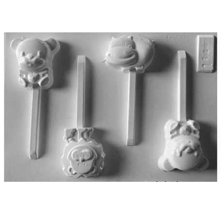 Molde Placa Acetato Paleta Zoologico x 3 u.