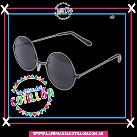 Anteojo Lennon Vintage Negros x 1u.