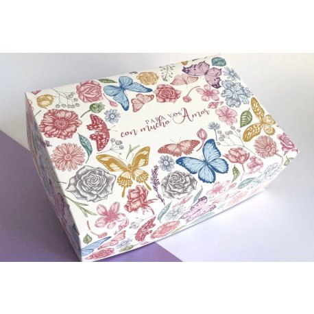 Caja Dia De La Madre Diseño Mariposa 18,5x12x7cm x 1u.
