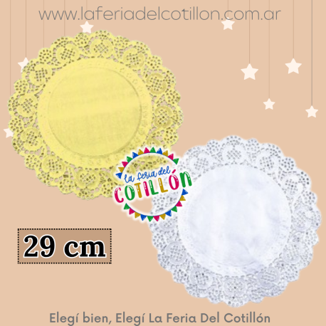 Blonda Redonda Metalizada 29 cm x 12u