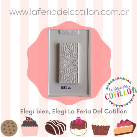 Placa Acetato Molde x1 - Tableta de Chocolate Diseño Granos de Café (1856C)