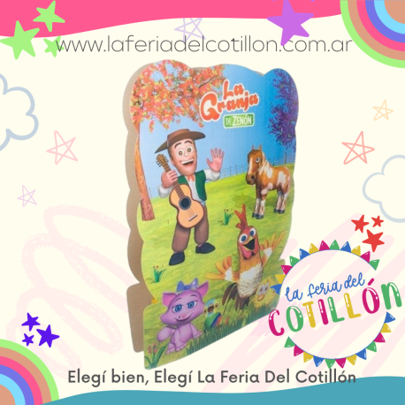 Piñata Cartulina La Granja de Zenon x 1 u.