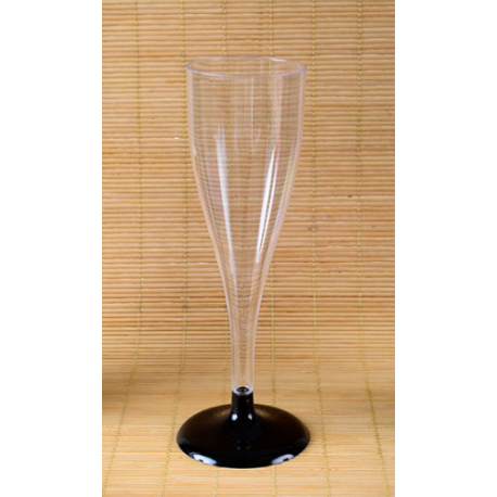 Copa Champagne Acrílica con Pie Color x 10 u.