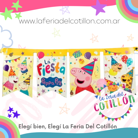 Banderín  Articulado Peppa Pig x 1 u.