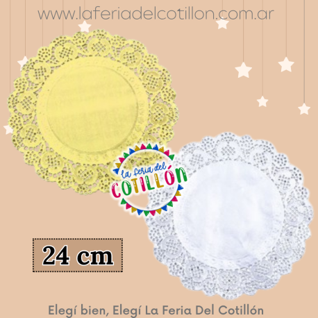 Blonda Redonda Metalizada 24cm x 12u