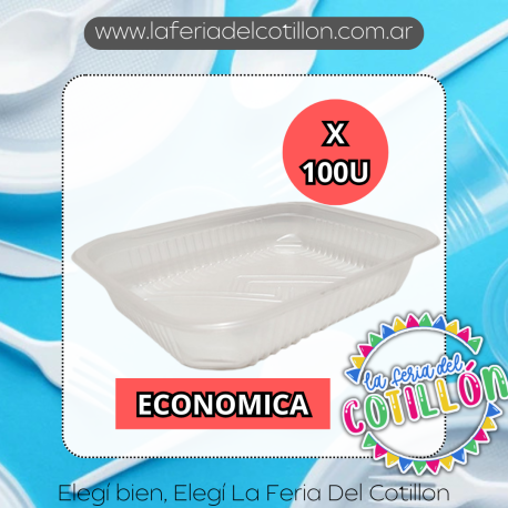 Bandeja Plastica Blanca Eco Nº107 x 100 u.