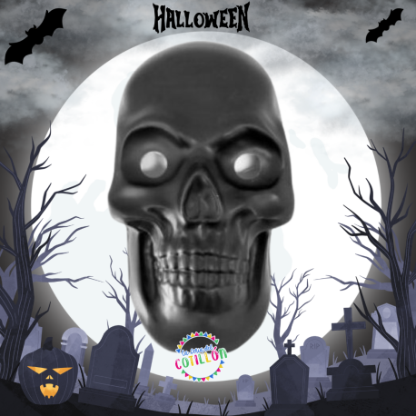 Careta Calavera Total Black Negra 