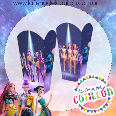 Cajita Pochoclera Guerreras K-Pop x8u. 