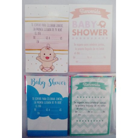 Invitaciones para Baby shower x10u.