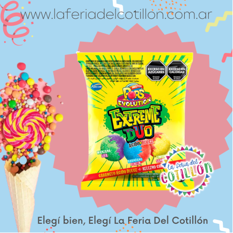 Chupetin Mr Pop Evolution Extreme Duo  x 24 u.