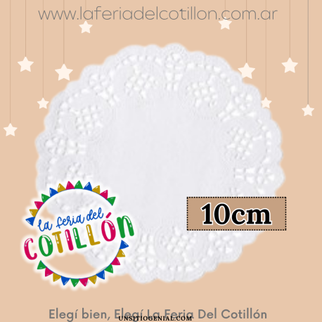 Blonda Blanca Redonda 10cm x 12u.