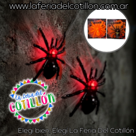 Araña Plastica Luminosa Con Sopapa x 1u. (color surtido)