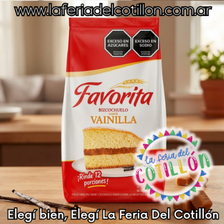 Bizcochuelo en Polvo Favorita x 450 gr. - Vainilla
