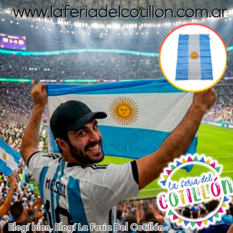 Bandera Argentina Tela 60 x 90cm