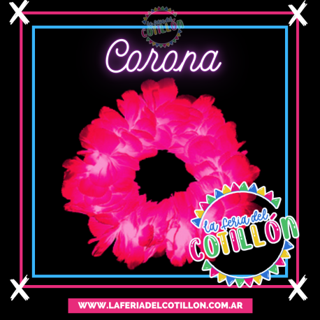 Corona Vincha Led Hawaiana Flores Doble de Tela x 1 u.
