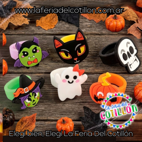 Anillos Halloween x 6 u.