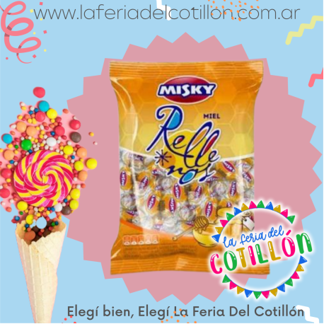 Caramelos Misky Miel Rellenos x 675 grs.