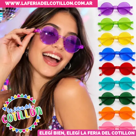 Anteojo Acrilico Lennon Colores Surtidos x 1u.