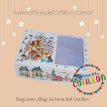 Caja Multiuso con Visor Felices Fiestas Acuarela x1 (20x14x7.5cm.)