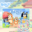 Lámina Comestible Bluey Familia Saltando x 1 u.