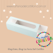 Caja Mediana Para Macarons Linea Colores Con Visor (21,5cm x 5cm x 5cm)