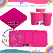 Kit Descartables Polipapel Colores Fluo x 1u.
