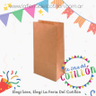 Bolsa Kraft Papel Grande Lisas x 10u (12x25x8 cm.)
