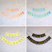 Banderín Feliz Cumpleaños Letra Dorada con Cinta x 1