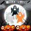 Guirnalda Papel Fantasmas Halloween x 1u.