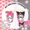 Vaso My Melody y Kuromi x 8 u.