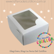 Caja Blanca Tapa con Visor (19 x 19 x 10 cm.) 
