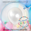 Globos Perlados 12'' Blanco Globolandia  x 25 u.