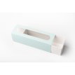 Caja Para Macarons Linea Colores Con Visor (21,5cm x 5cm x 5cm)