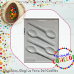 Placa Acetato Molde x1 - Cucharitas de Chocolate (1541A)
