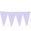 BANDERIN TRIANGULAR LISO DE PAPEL COLOR PASTEL LILA
