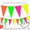 Banderin Plastico Multicolor Fluo x 3.2 mts.
