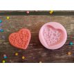Molde de Silicona 3D para Modelado - Corazón con Flores
