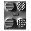 Placa Acetato Molde x1 - Bombones Redondos Grandes con Líneas y Puntos (1377A)