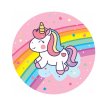 Plato Unicornio Arcoiris x 10 u.