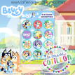 Stickers Bluey Autoadhesivo x 24 u.