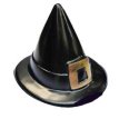 Sombrero Bruja Negro c/ Hebilla Pintada