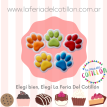 Formas de Pastillaje Comestible x 12 u. - Huellitas de Perro Multicolor