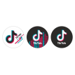 Stickers Tik Tok  Autoadhesivos x 10 paq.(12 u.)