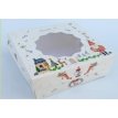 Caja Grande Multiuso con Visor Felices Fiestas Acuarela (23.5x23.5x11.5cm) x 1u