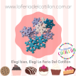Formas de Pastillaje Comestible x 15 u. - Copo de Nieve (Blanco y Celeste)