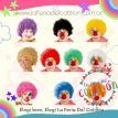 Peluca Payaso Colores Surtidos x1u