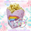 Pochocleras Unicornio Arco Iris Pop Corn x 10 u.