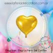 Globo Metalizado Corazón 40 cm. x 1 - Dorado