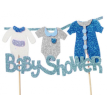 Adorno Pinche Baby Shower Celeste Con Gibre Goma Eva