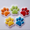 Formas de Pastillaje Comestible x 12 u. - Huellitas de Perro Multicolor